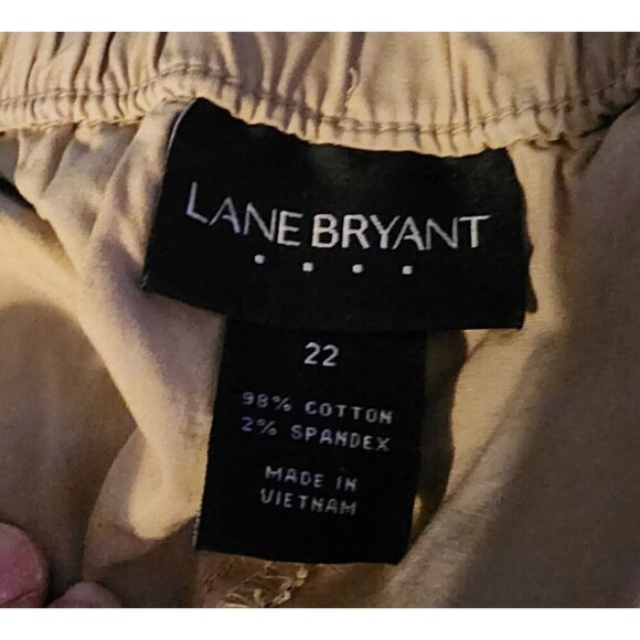 Lane Bryant Pull On Plus Size Short Plus Size 22 Tan Lightweight Pockets - Picture 3 of 13